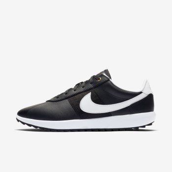 Nike Cortez G - Női Golf Cipő - Fekete/Metal Arany/Fehér